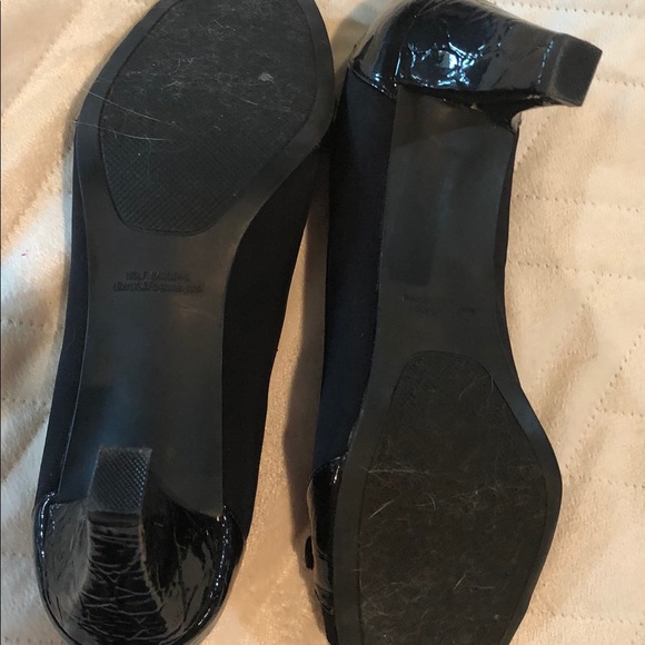 Kate. Scott Open Toe Black Shoes, Sz 9.5 - Picture 4 of 5